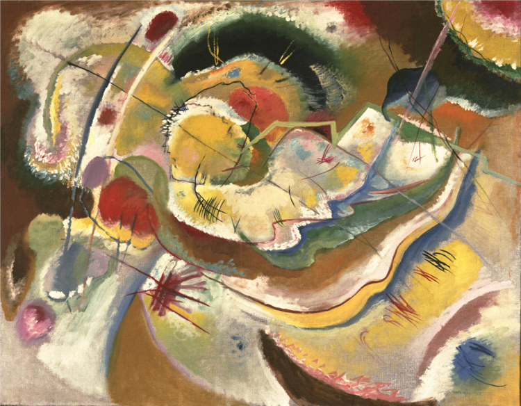 Little Painting with Yellow 1914 Wassily Kandinsky Painting